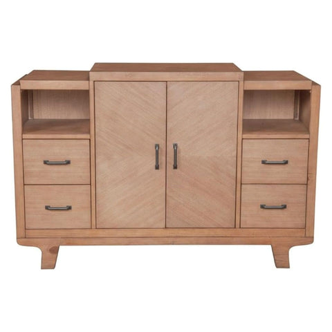 Oakestry Olejo Natural Solid Pine Sideboard Buffet Cabinet with Doors and Drawers Rustic Farmhouse Console Storage Unit Modern Organizer for Dining Room Entryway Kitchen Stylish Wood Furniture