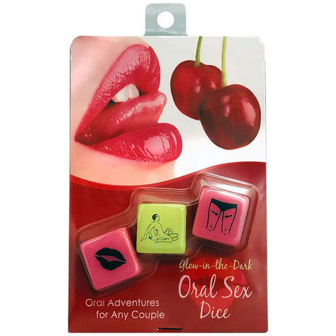 Kheper Games -Glow-in-The-Dark Oral Sex Dice - Have Fun Frolicking in The Dark! - Graphics are Non-Gender Specific, so Any Couple can Play!, Multi-colored