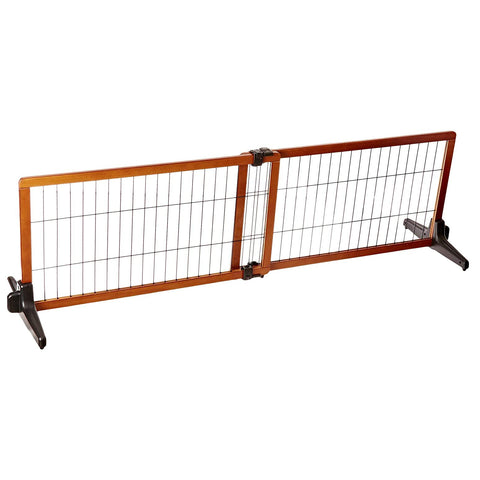 Carlson 41"-70" Super Wide Dog Gate, Premium Wooden Adjustable Freestanding Pet Gate for Doorways & Hallways