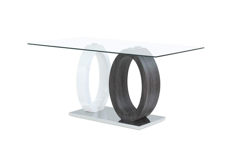 Global Furniture USA Oval Base Dining Table, Gray