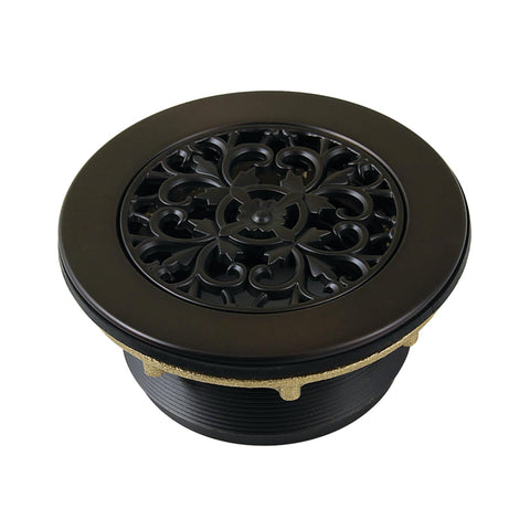 Kingston Brass BSFT4135 Watercourse 4-1/4" Round Brass Shower Base Drain, Oil Rubbed Bronze