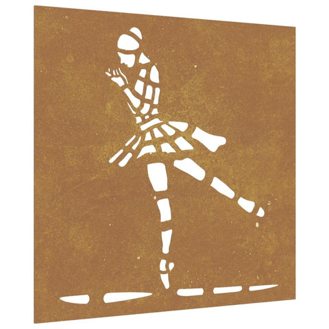 vidaXL Garden Wall Decoration Rusty Corten steel 21.7x21.7 in