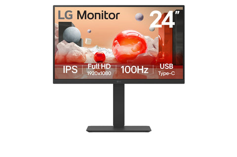 LG 24IN Monitor, 1920X1080, 16:9 IPS, HDMI, DP, USB-C USB 3.0