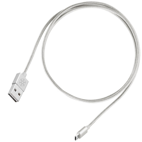 SilverStone Technology CPU01C-500 Micro USB Cable for Smartphone/LG/Samsung/Reversible USB-A/Reversible Micro USB-B / 500mm / Silver