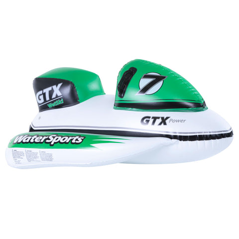 SWIMLINE Inflatable Ride-On Pool Float – Fun Raft for Pools, Beaches, and Summer Parties, 52", GTX Wet Ski, White/Green