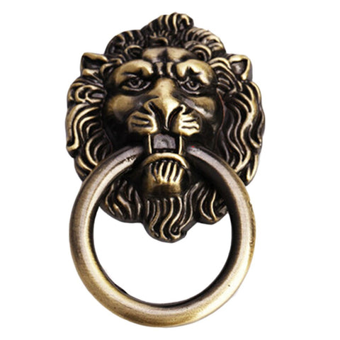 Panda Legends Set of 3 Noble [Lion] Antique Zink Alloy Drawer/Cabinet Handles/Pulls(1.50.6'')