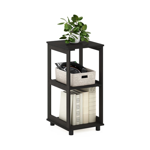 Furinno Romain 2-Tier Tall End Table, Espresso