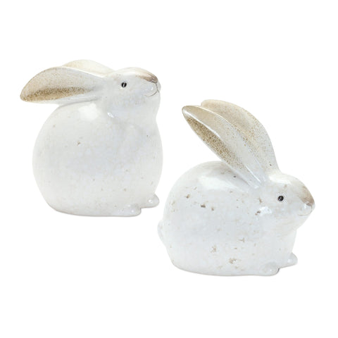 Melrose Set of 4 Terra Cotta Bunny with White Finish 85076DS