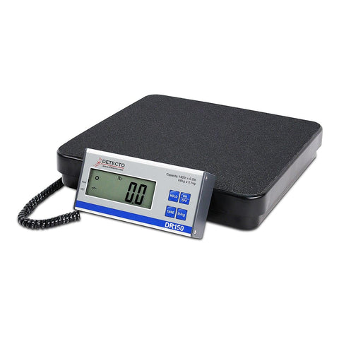 Detecto DR150 Portable Digital Receiving Scale,12" x 12", 150 lb. Capacity