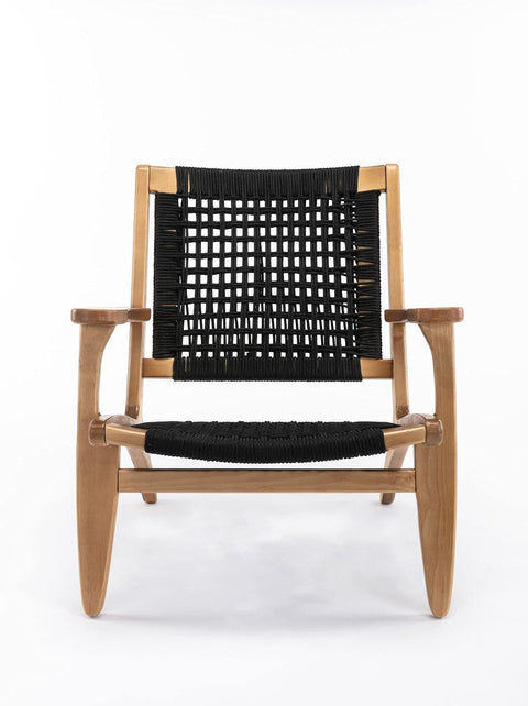 Boraam Harrison Woven Chair Black & Oak