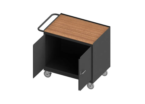 Durham 3112-TH-95 Mobile Bench Cabinet, Hard Board, 2 Door