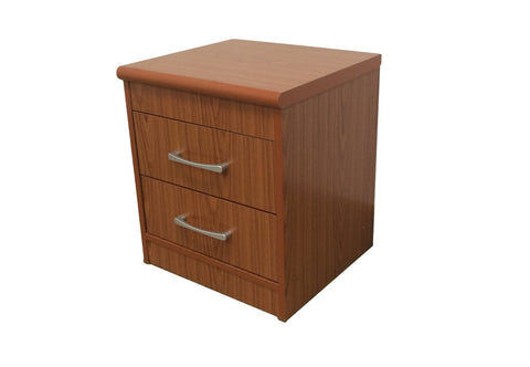 Hodedah 2 Drawer Nightstand, Cherry, 21.65 in x 48.03 in x 72.83 in