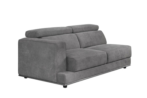 ACME Alwin Modular - Left Arm Facing Sofa, Dark Gray Fabric/Dark Gray Fabric/Contemporary/Casual