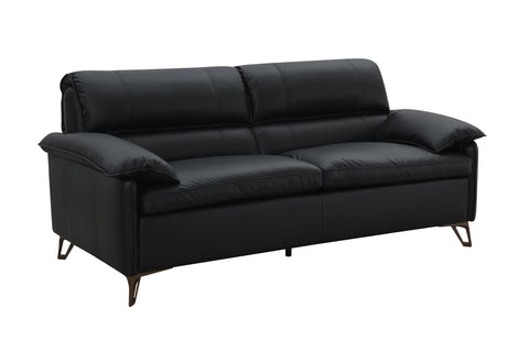 Eilene Loveseat Black Top Grain Leather