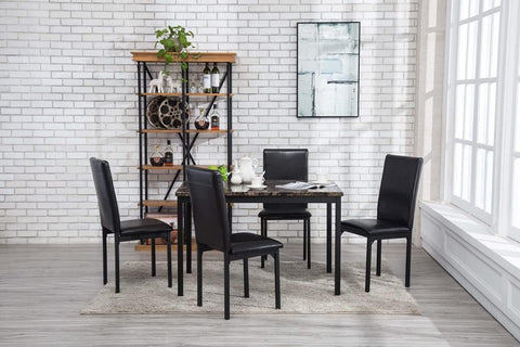 Arjen 5pc Dining Set [Black]