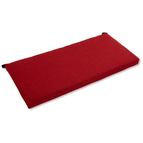 Blazing Needles Solid Outdoor Spun Polyester Loveseat Cushion, 40" Wide, Paprika