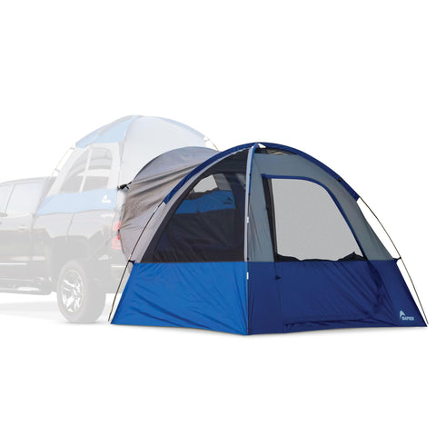 Napier Sportz Link Portable 4 Person Truck Bed Attachment Outdoor Camping Tent with Convenient Carry Bag, Blue (Trunk Tent Not Included)