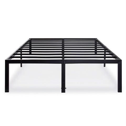 Fast Furnishings Queen Size 18-inch High Rise Heavy Duty Metal Platform Bed Frame with Steel Slats