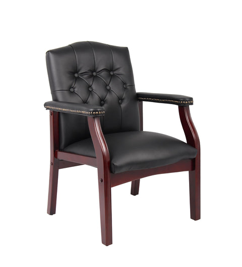 Boss Office Products Ivy League Executive Guest Chair, Black, 250