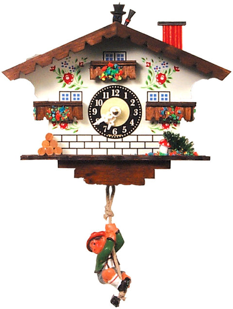 Alexander Taron Importer 18320SQ Engstler Battery-Operated Clock-Mini Size-5" H x 6.75" W x 4.5" D, Brown