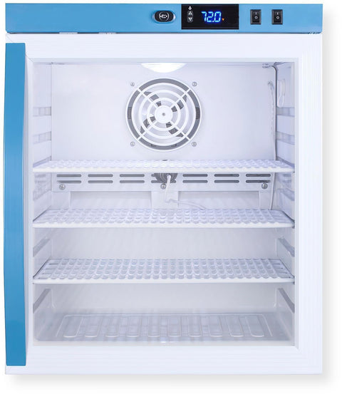 Accucold ARG1PV-CRT Compact Controlled Room Temperature Cabinet; 1 cu.ft Capacity; Purpose-built Design to Store Medication, Pharmaceuticals, and other Sensitive Materials; Automatic Defrost