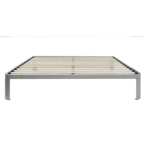 Fast Furnishings Full Size Luna Metal Platform Bed Frame with Wooden Slats
