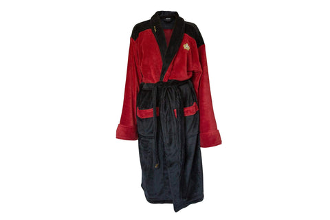 Star Trek: The Next Generation Command Bathrobe for Men And Women | Soft Plush Spa Robe for Adults | Lightweight Fleece Shower Robe With Belted Tie | One Size Fits Most Adults