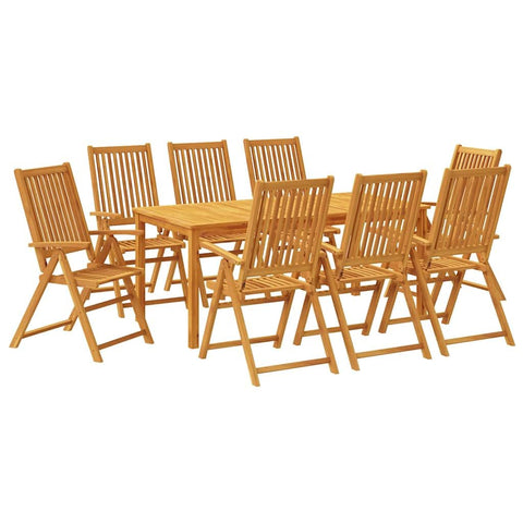 vidaXL Outdoor Dining Set, Cool Rustic Table, Foldable Furniture, Easy Storage, Made from Tough Acacia Wood