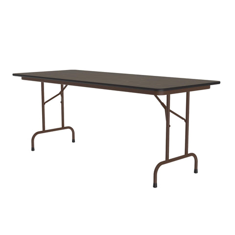 Correll 30"x96" Commercial Duty Folding Table, Walnut High Pressure Laminate Top, 3/4" Core (CF3096PX-01)