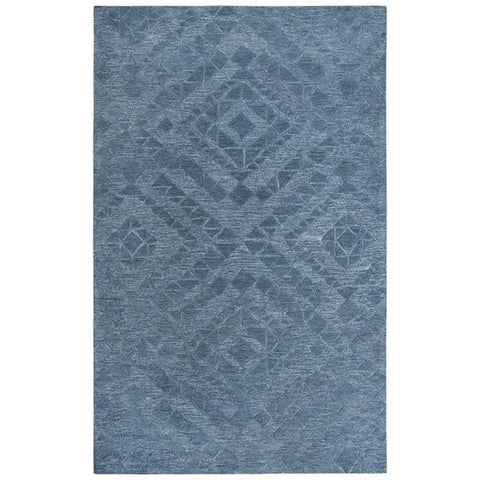 Rizzy Home Alora Decor Emerson 5' x 8' Diamond Blue/Gray/Rust/Blue Hand-Tufted Area Rug