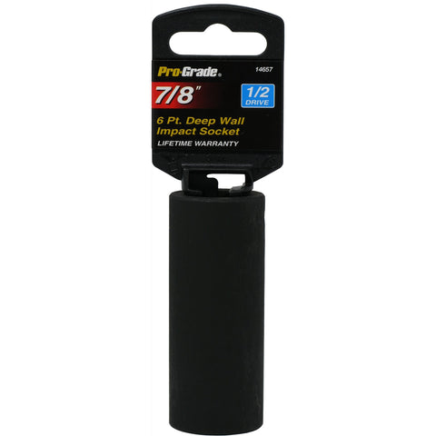 Pro-Grade 14657 1/2-Inch Drive with 6 Point Deep 7/8-Inch Impact Socket