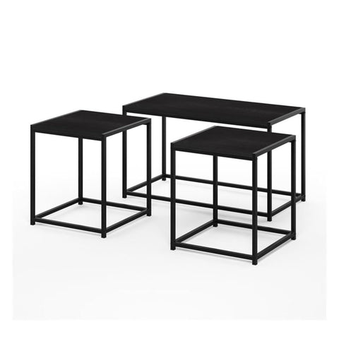 Oakestry Camnus Modern Living Room Table Set Coffee Table Two End Tables Wooden Furniture Contemporary Home Decor Accent Tables (Americano)