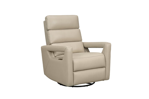 BarcaLounger Jordan Power Swivel Glider Recliner w/Head Rest in Gable Dove