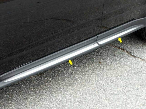 QAA is Compatible with 2010-2017 Chevrolet Equinox 4 Piece Stainless Rocker Panel Trim, Insert Kit, 1.5" Width, On The Cladding, adh. Perimeter TH50160