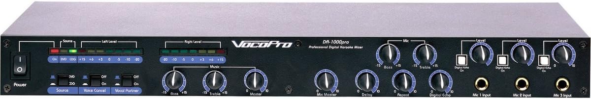 VocoPro DA-1000 Pro Professional 3 Mic Digital Echo Mixer