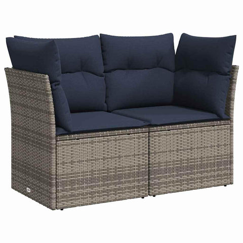 vidaXL Garden Sofa with Cushion Gray 124 x 62 x 69cm Poly Rattan, Chill Out with Our Stylish Garden Sofa, Tough Seating for Your Patio, Terrace, or Veranda!