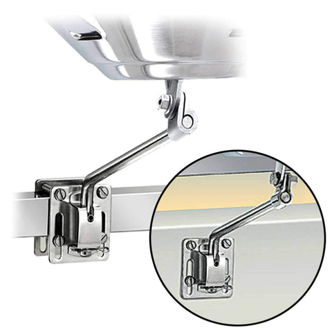 Magma A10-240 Marine Kettle Side/Bulkhead or Square/Flat Rail Mount | Stainless Steel Boat Grill Mount | Versatile Marine BBQ Bracket