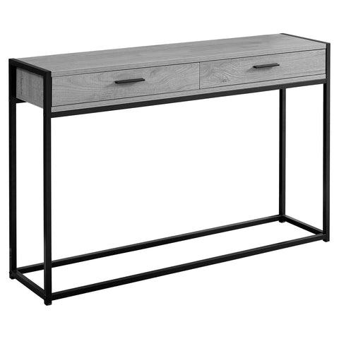 Monarch Specialties Accent Table Console Entryway Narrow Sofa Living Room Bedroom Metal Grey