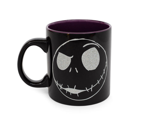 The Nightmare Before Christmas Jack Skellington Ceramic Coffee Mug | Official Disney Kitchen Accessories | Oversized Cup For Home Kitchen Bar Set, Novelty Drinkware | Holds 20 Ounces