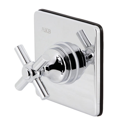 Kingston Brass KS3041EX Elinvar 3-Way Diverter Valve with Trim Kit, Polished Chrome