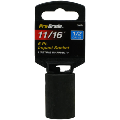 Pro-Grade 14654 1/2-Inch Drive with 6 Point Deep 11/16-Inch Impact Socket