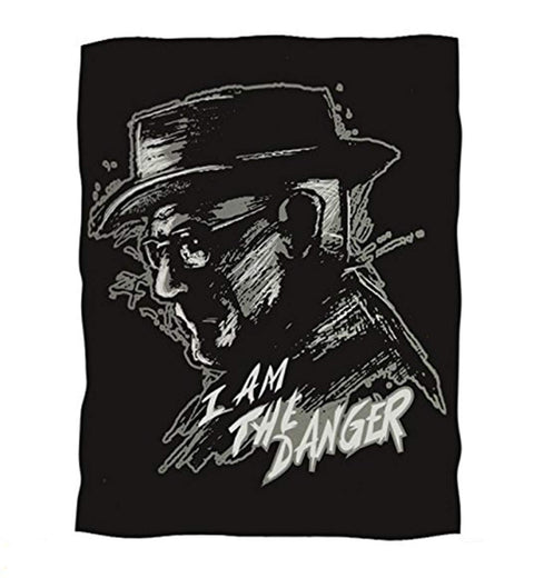 Funky Breaking Bad I Am The Danger Lightweight Fleece Throw Blanket | 45 x 60 Inches