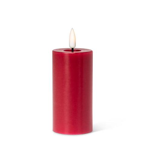 Abbott Collection Wax LED Flameless Pillar Candle - Red