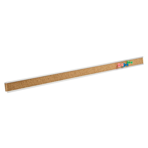 Quartet Bulletin Bar Pin Strip Cork Board 36" x 1", For Classroom, Office, Cubicle, Aluminum Frame (Z2005)