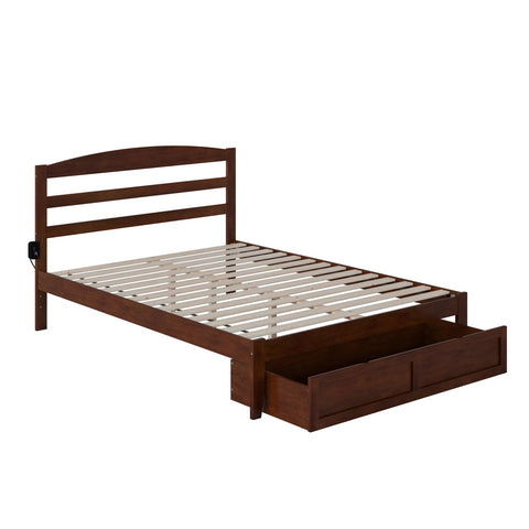 Warren Platform Bed Q with Foot Drawer AW