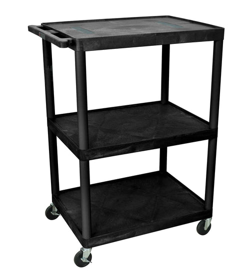 LUXOR LE48-B 48"H AV Cart - Three Shelves