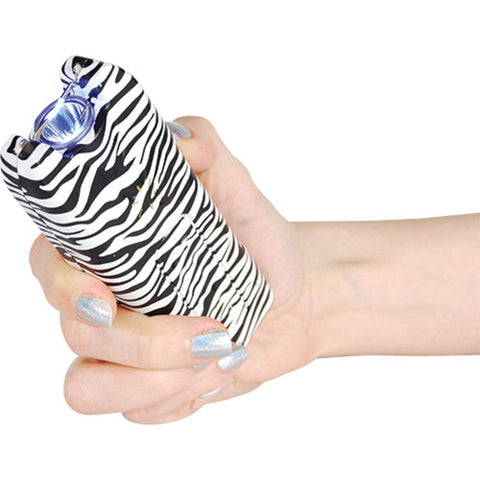 20 MILLION Volt Zebra MultiGuard Stun Gun, Alarm, and Flashlight with Built in Charger