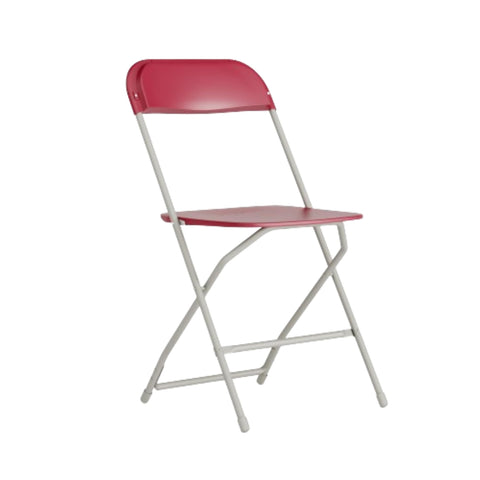 Flash Furniture Hercules Series Plastic Folding Chair - Red - 650LB Weight Capacity Comfortable Event Chair - Lightweight Folding Chair
