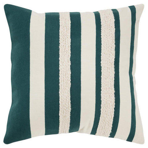 Rizzy Home DSFabricsCES Cotton Striped Throw Pillow, 20 x 20 inches, Woven Decorative Pillow for Home Decor Support