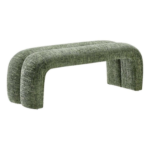 Modway EEI-6769-BAS Dax 50.5" Chenille Upholstered Accent Bench, Basil